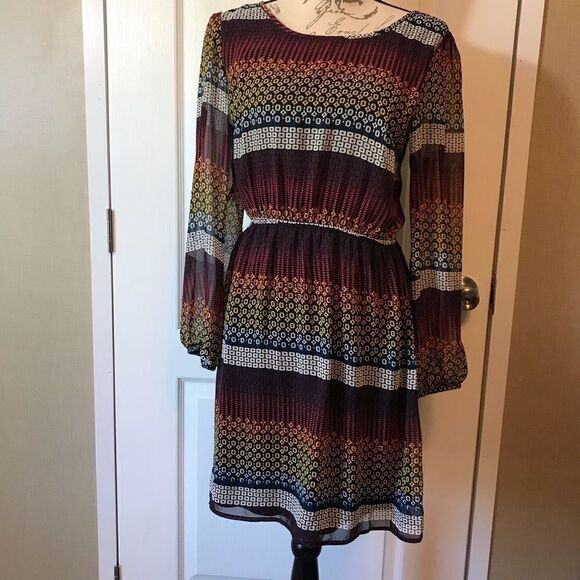 JW Style Multicolor Long Sleeve Dress Small - Picture 6 of 11